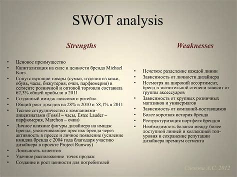 SWOT Analysis of Michael Kors 